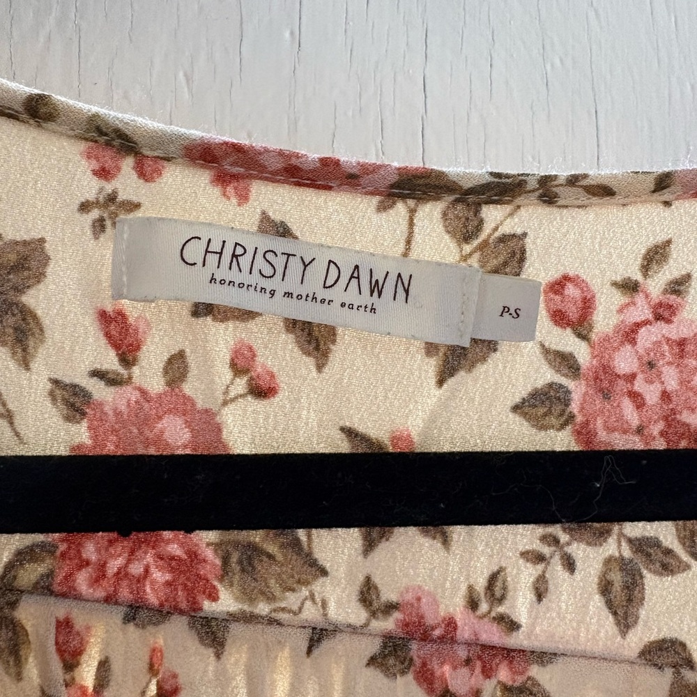 Christy Dawn Cream Dress with Pink Floral Print - Picture 2 of 4